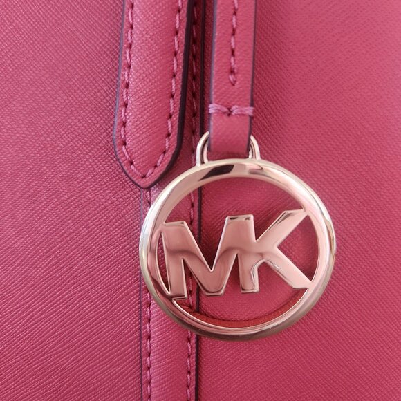 Michael Kors Jet Set Small Saffino Leather Tote Bag - Picture 8 of 12